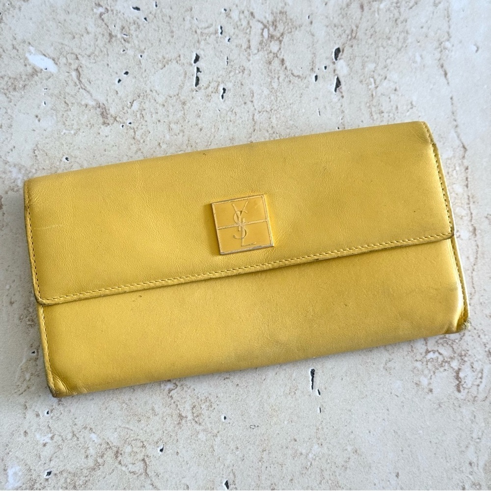 YSL Yellow Wallet, Full Size, Authentic